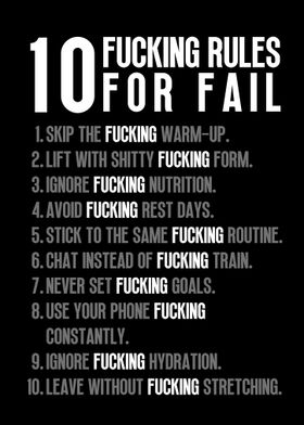 10 Rules For Fail