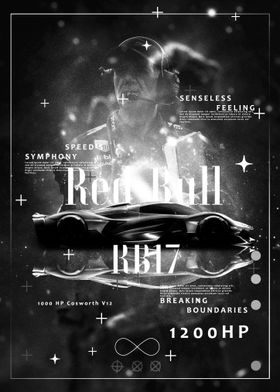 RB17 Hyper Car BW Poster