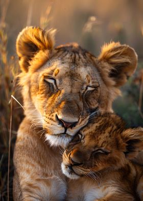 Lioness with Cub