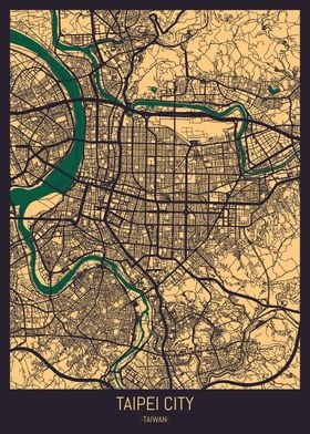 Taipei City Taiwan Map