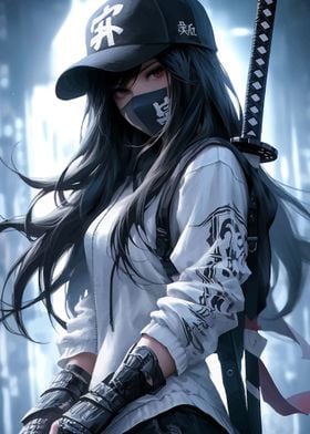 Ninja Girl in White