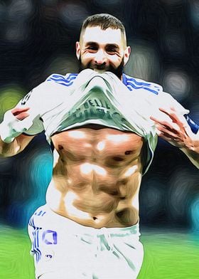 Painting art of Benzema