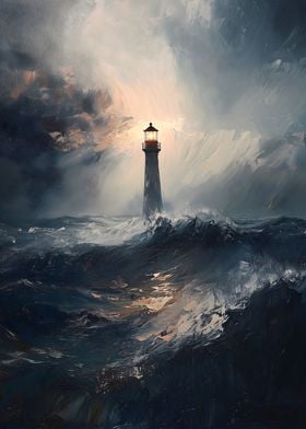 Lighthouse in The Storm