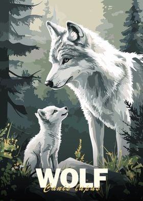 Wolf Family Minimalist