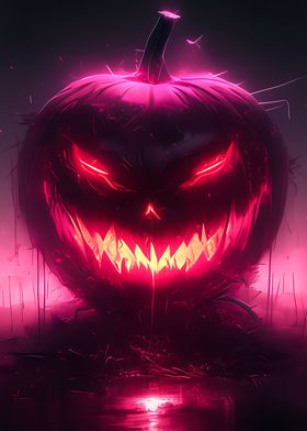 Halloween Neon Pumpkin