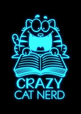 Funny Cat Nerd Neon