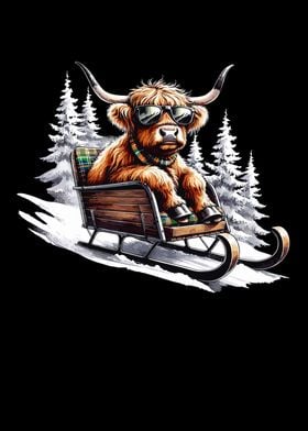 Sledge Highland Cow