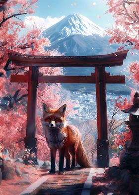 Fox at Torii Gate