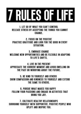 7 rules of life