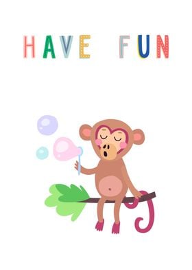 Have Fun Monkey Kids Room