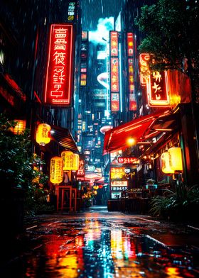 Japanese City Street