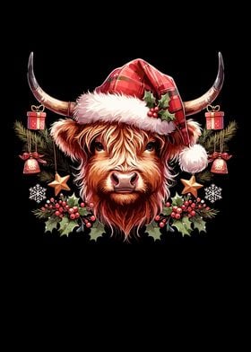 Christmas Highland Cow