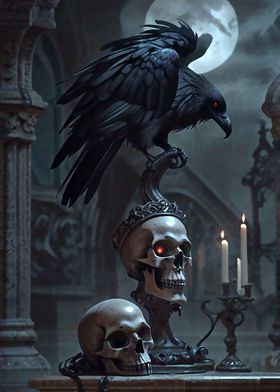 Raven and Goth Skulls 2