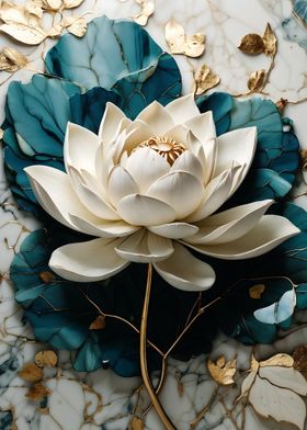 White lotus kintsugi