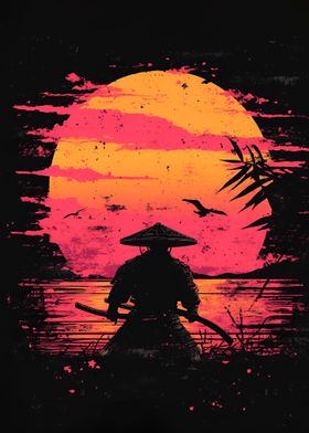 Meditating samurai