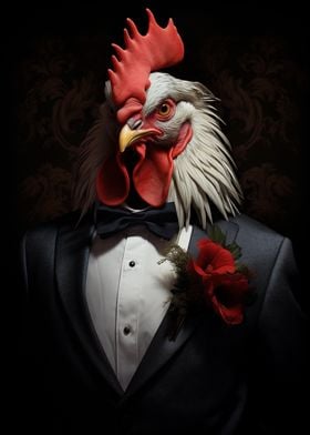 Rooster in a Tuxedo