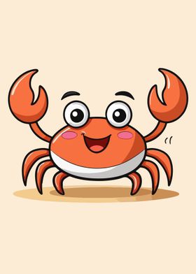 Cute Cartoon Crab