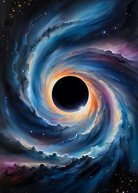 Black Hole Oil Painting 