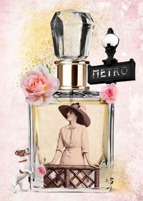 Perfumbottle with lady 