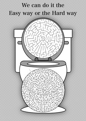 Funny Toilet Puzzle Decor