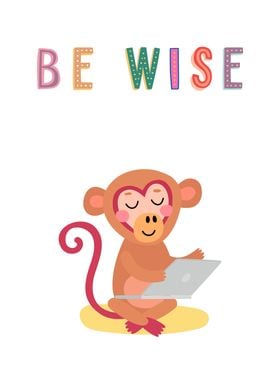 Be Wise Monkey Reading