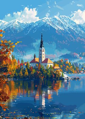 Slovenia Pixel Art