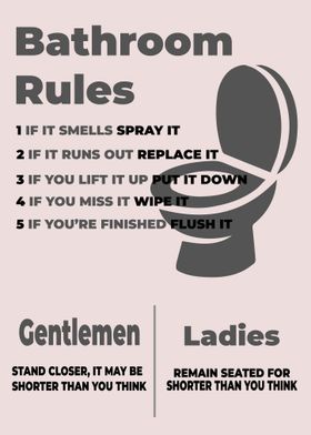 Bathroom Rules Funny