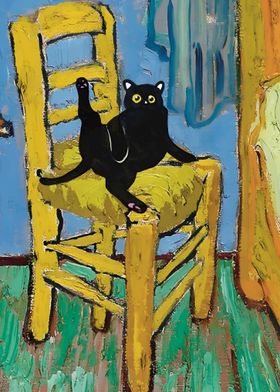 Cat On A Chair