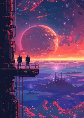 Alien Planet Pixel Art