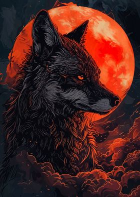 wolf moon red