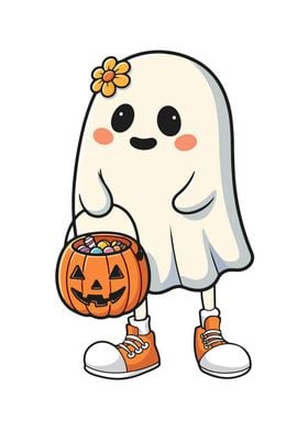 Cute Ghost Pumpkin Candy