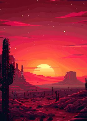 Sunset in the Desert