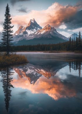 Peaceful Rockies Lake