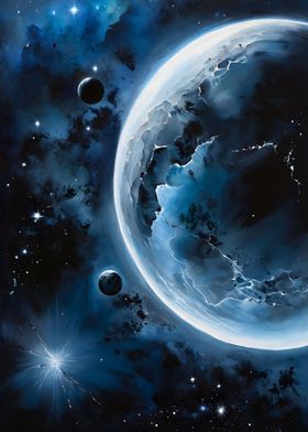 Ice Planet Oil Painting