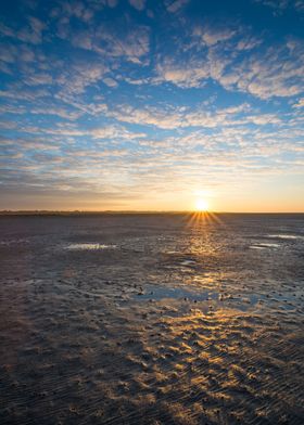 Sunrise on the Wadden Sea