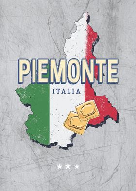 Piedmont Italy Region Map