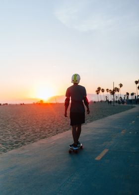 Skating at Venice Beach