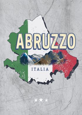 Abruzzo Italy Region Map