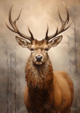 Deer with big antlers