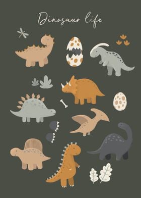 Cute dinosaurs 