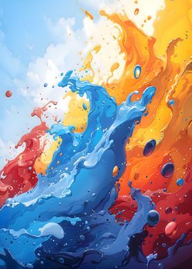 Colorful Fluid Splash