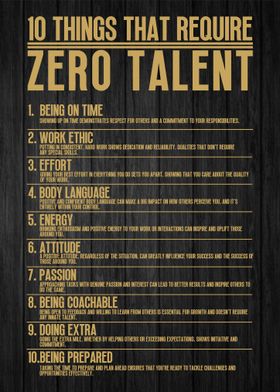 Require Zero Talent