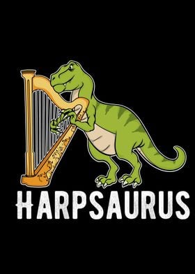 Harp Player Gift Kids Dino