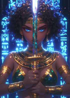 Egyptian Girl Neon