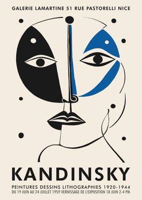 Kandinsky Face Poster