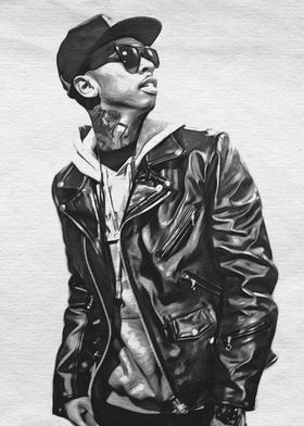 Tyga pencil drawing