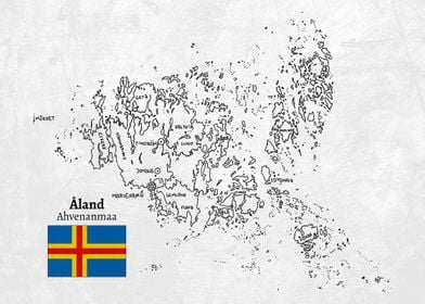 Handdrawn Map of Aland