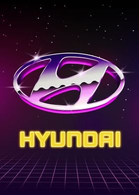 hyundai retro poster