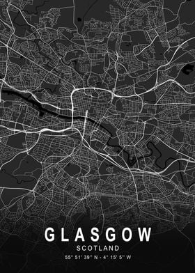 Glasgow Dark Map