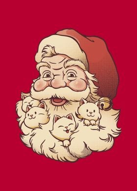 Santa Beard Full of Cats